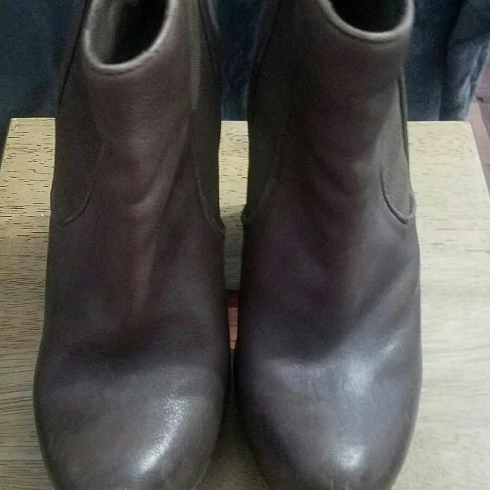 ALL SAINTS  PLATFORM LEATHER ANKLE BOOTS